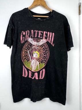 Grateful Dead Rock Graphic Tee Unisex size S Black Stonewash Music Festival